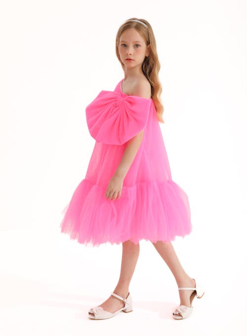 Shop Tulleen Maggi Dress In Neon Pink