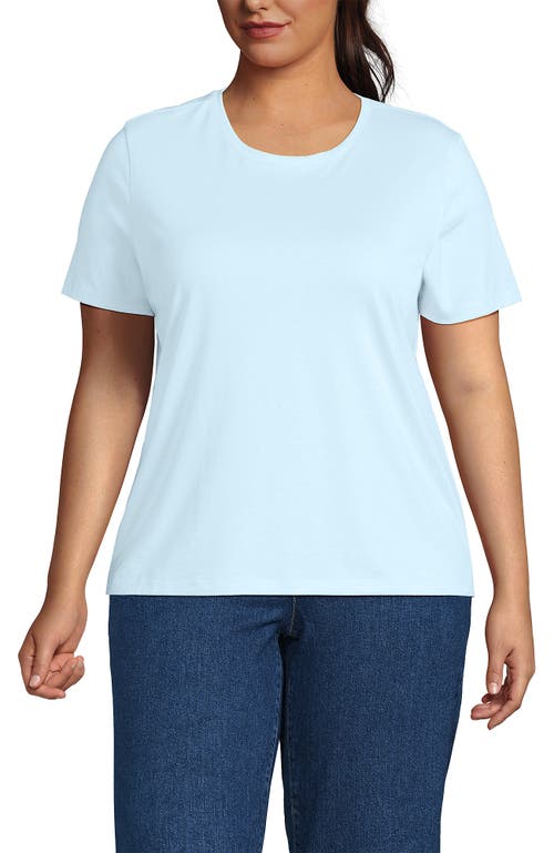 Lands' End Relaxed Supima Cotton Crew Neck T-shirt In Blue