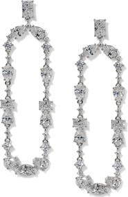 Nadri Everleigh Cubic Zirconia Frontal Swing Earrings
