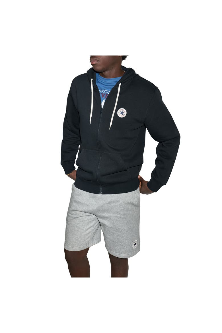 Chuck Patch Full Zip Sweatshirt, Main, color, CONVERSE BLACK