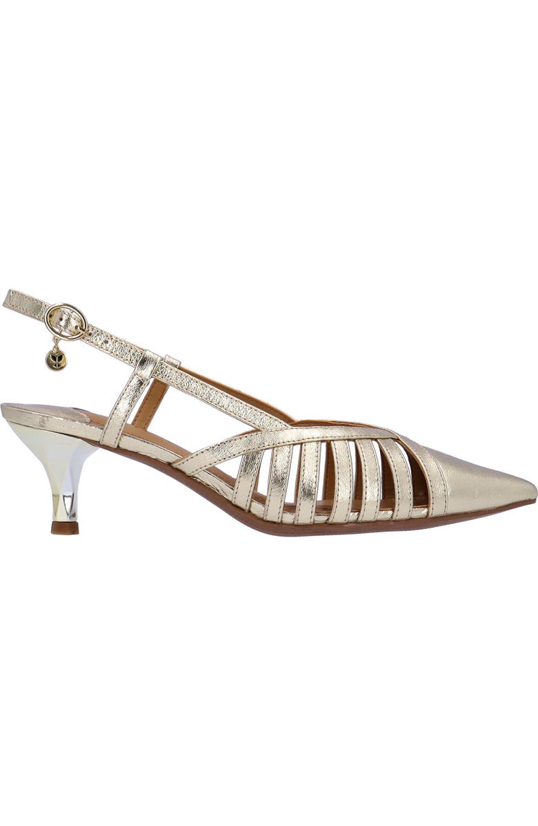J. Reneé Lorel Slingback Pointed Toe Pump, Alternate, color, Gold