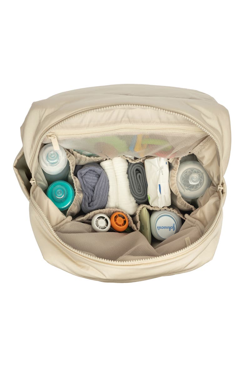 Diaper Backpack with Laptop Sleeve, Alternate, color, OATMEAL