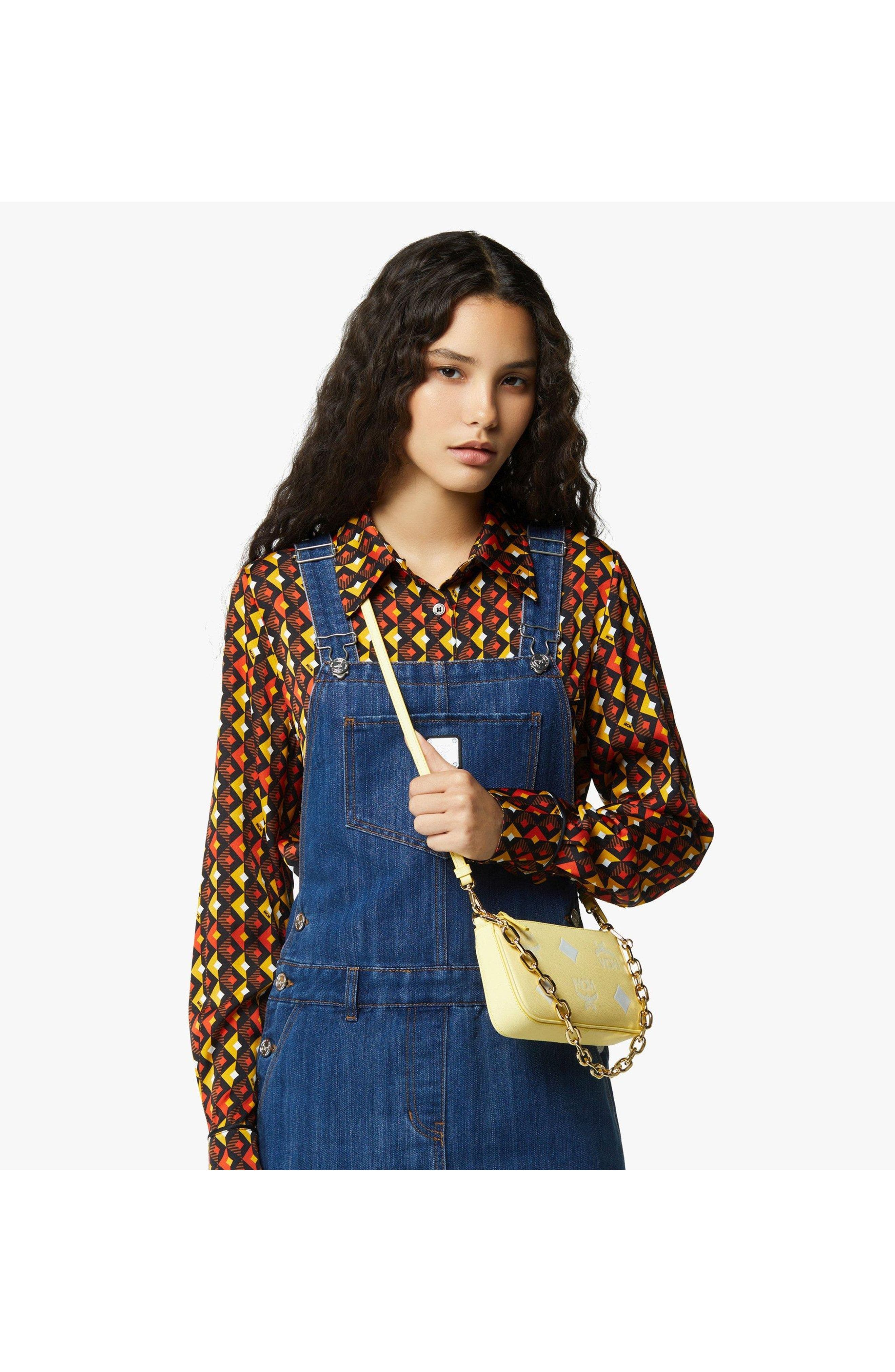 Medium Aren Chain Pouch in Resetos, Alternate, color, Yellow