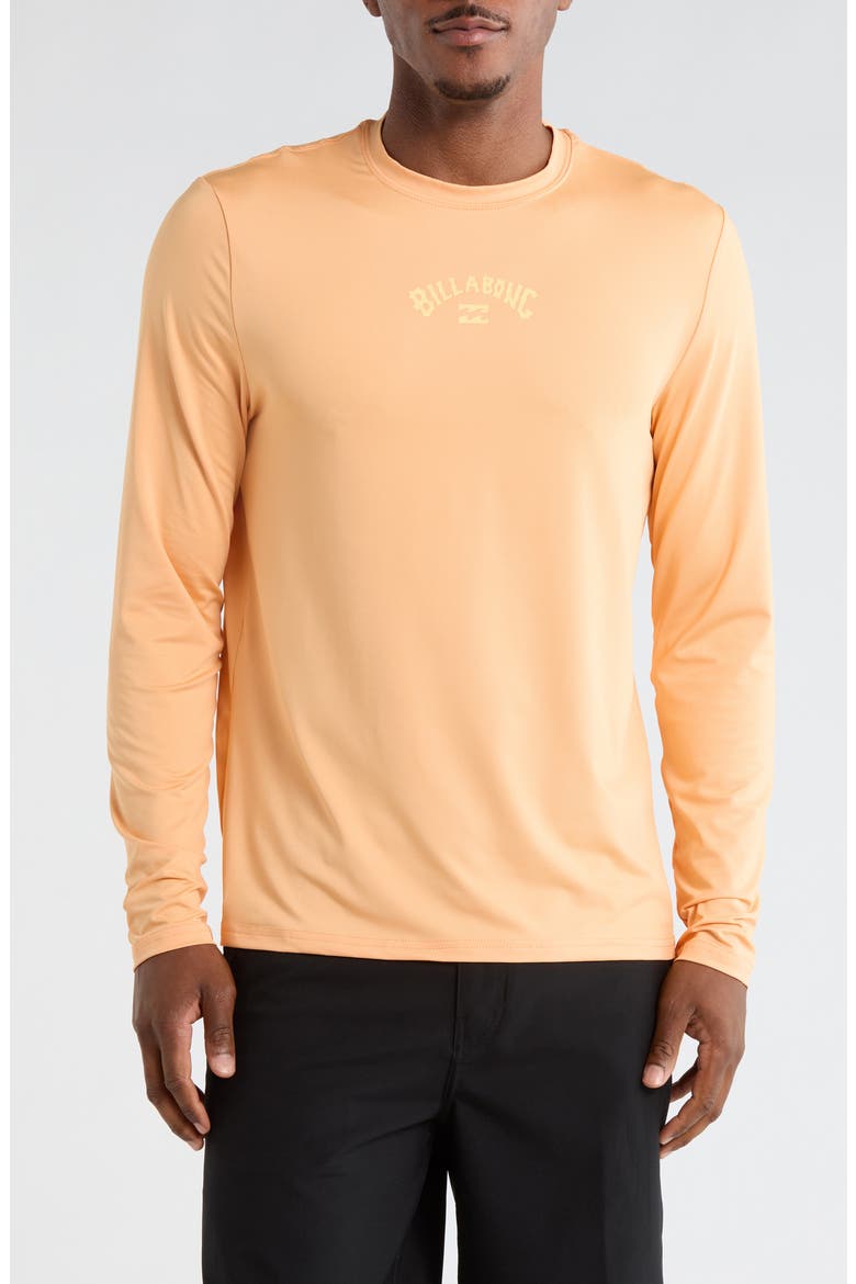 Fish Long Sleeve Rashguard, Main, color, PEACH COBBLER