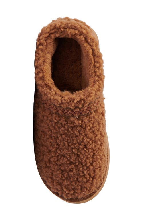 Azalea Wang Damari Faux Shearling Slipper In Brown