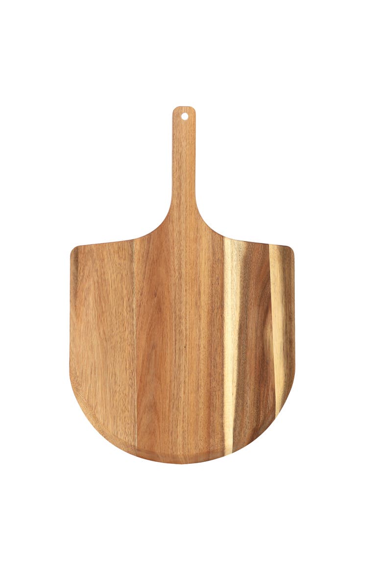 Acacia Wood Pizza Peel and Serving Board, Alternate, color, Acacia