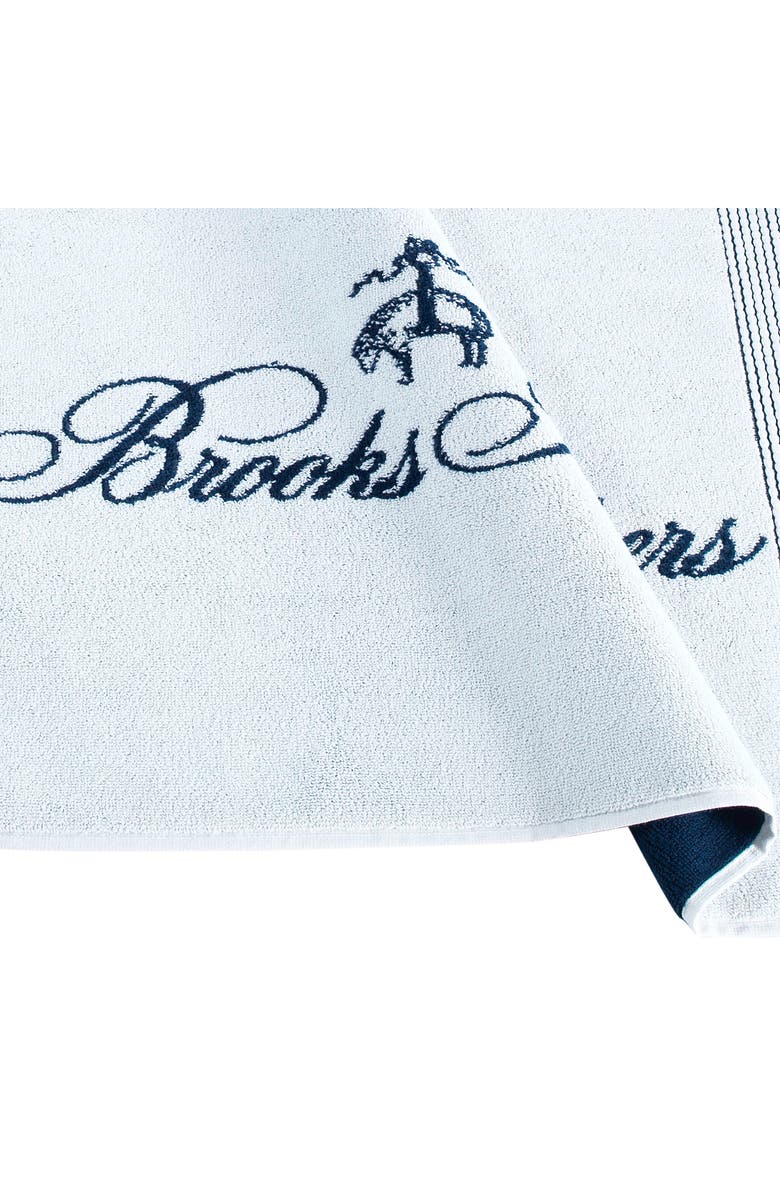 Brooks Brothers Robe Stripe Turkish Cotton Bath Mat, Alternate, color, White