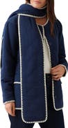 Karen Kane Edge Stitch Quilted Scarf Jacket