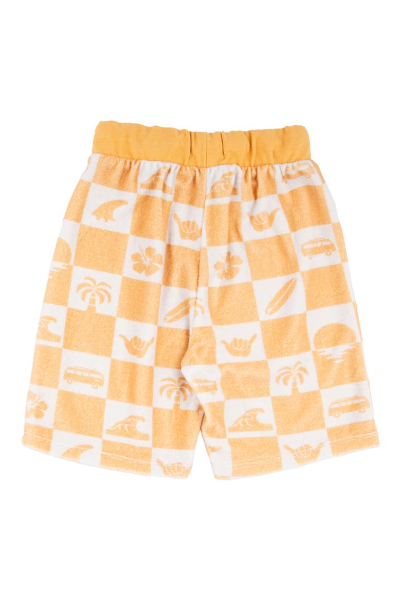 Kids' Rust Surf Print Cotton Pull-On Shorts, Alternate, color, POINT BREAK