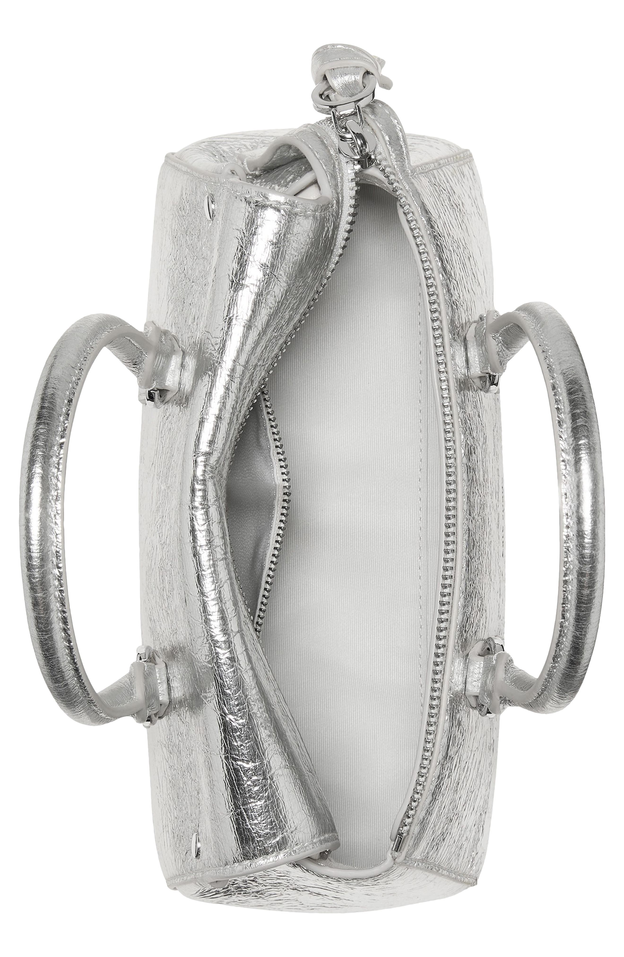 Kate Spade New York bond crinkle leather mini handbag, Alternate, color, Silver