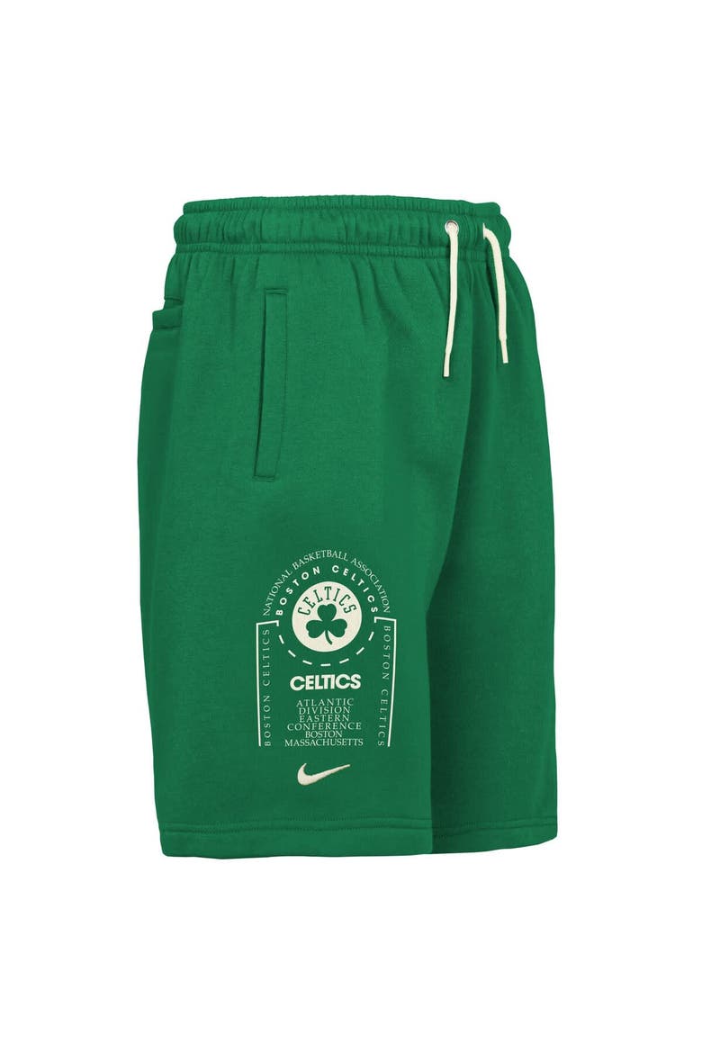 Youth Nike Kelly Green Boston Celtics Courtside Club Fleece Shorts, Alternate, color, Kelly Green