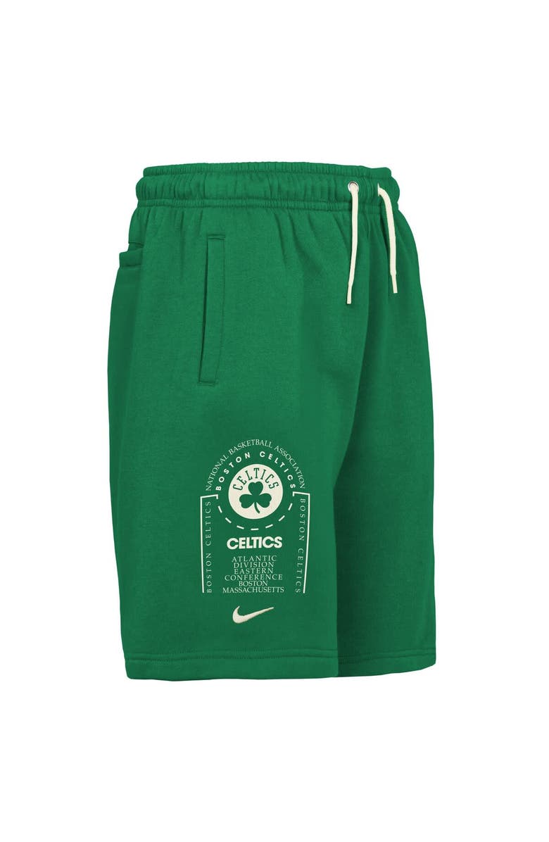 Nike Youth Nike Kelly Green Boston Celtics Courtside Club Fleece Shorts, Alternate, color, Kelly Green