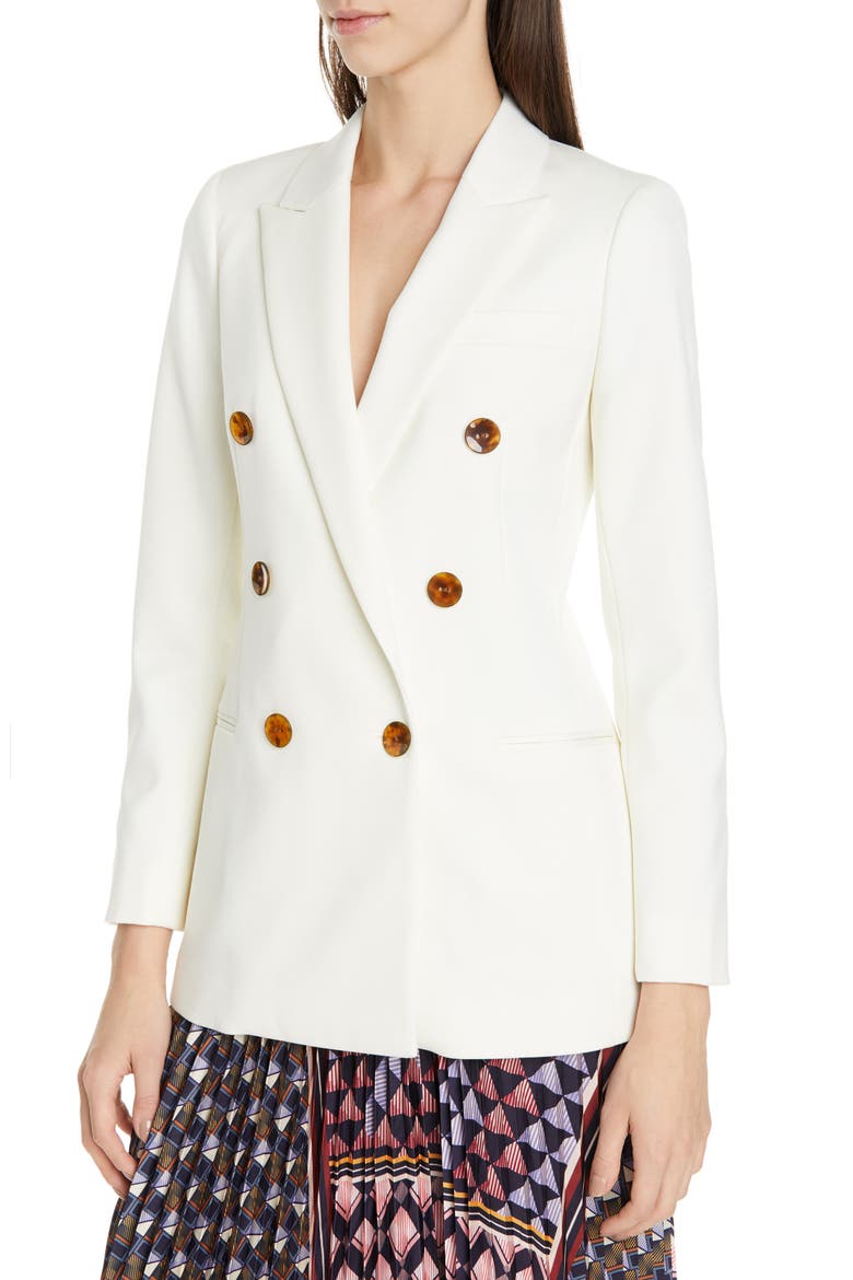 Aleida White Blazer, Alternate, color, WHITE