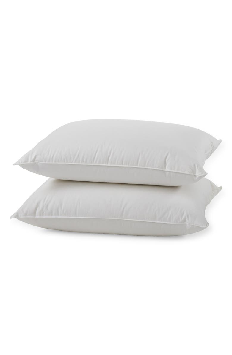 Coyuchi Feather & Down Pillow, Main, color, White