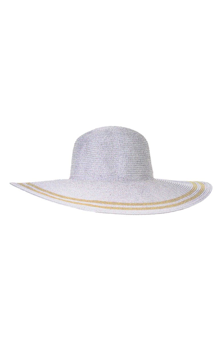 Lauren Ralph Lauren Packable Stripe Sun Hat, Alternate, color, Cream/ Yellow