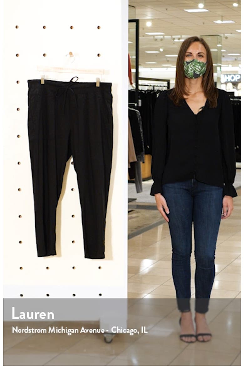 Drawcord Waist Crop Pants video