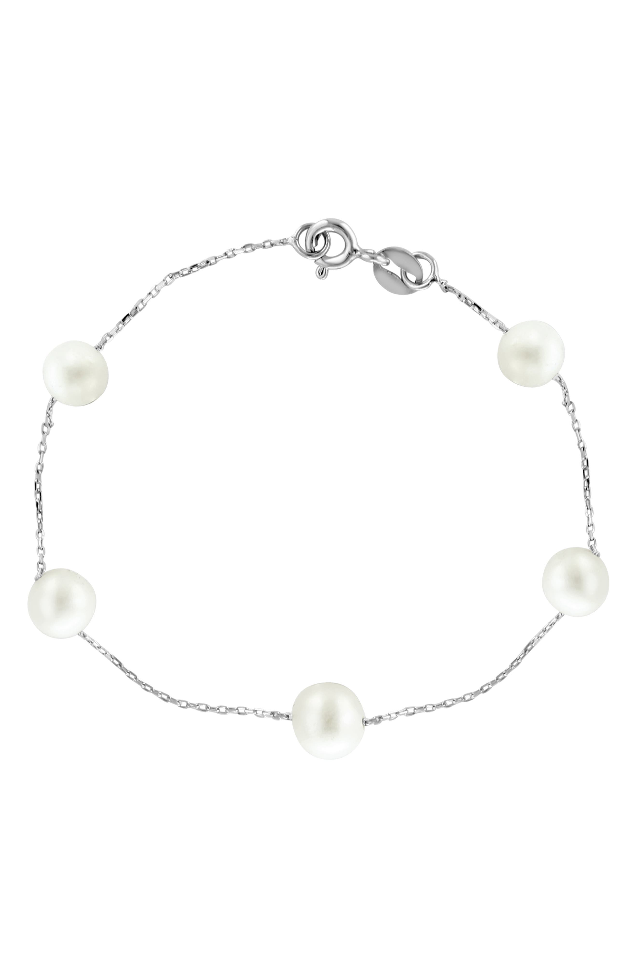 EFFY Sterling Silver & 6-7mm Cultured Freshwater Pearl Bracelet