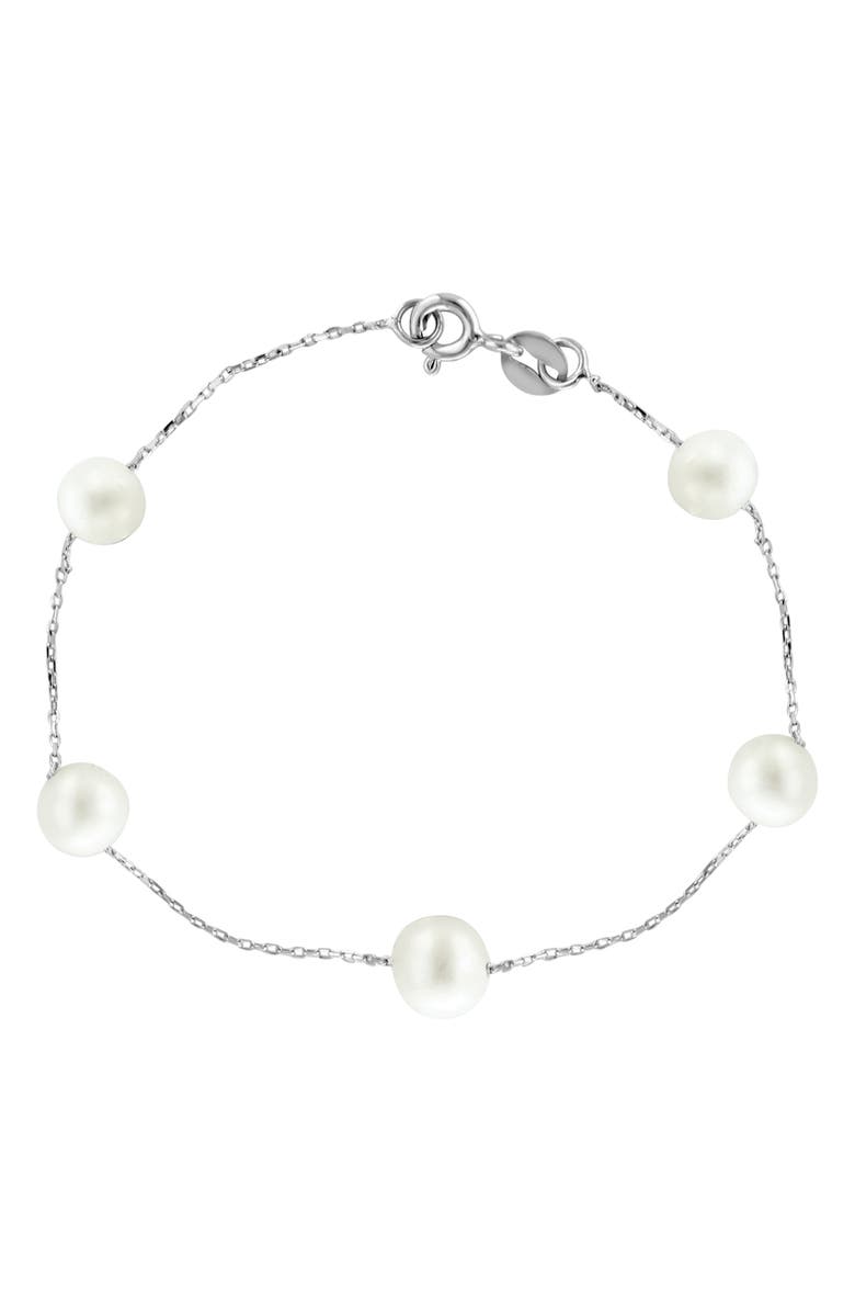 EFFY Sterling Silver & 6-7mm Cultured Freshwater Pearl Bracelet, Main, color, Silver