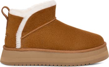 Ultra Mini Faux Shearling Platform Bootie