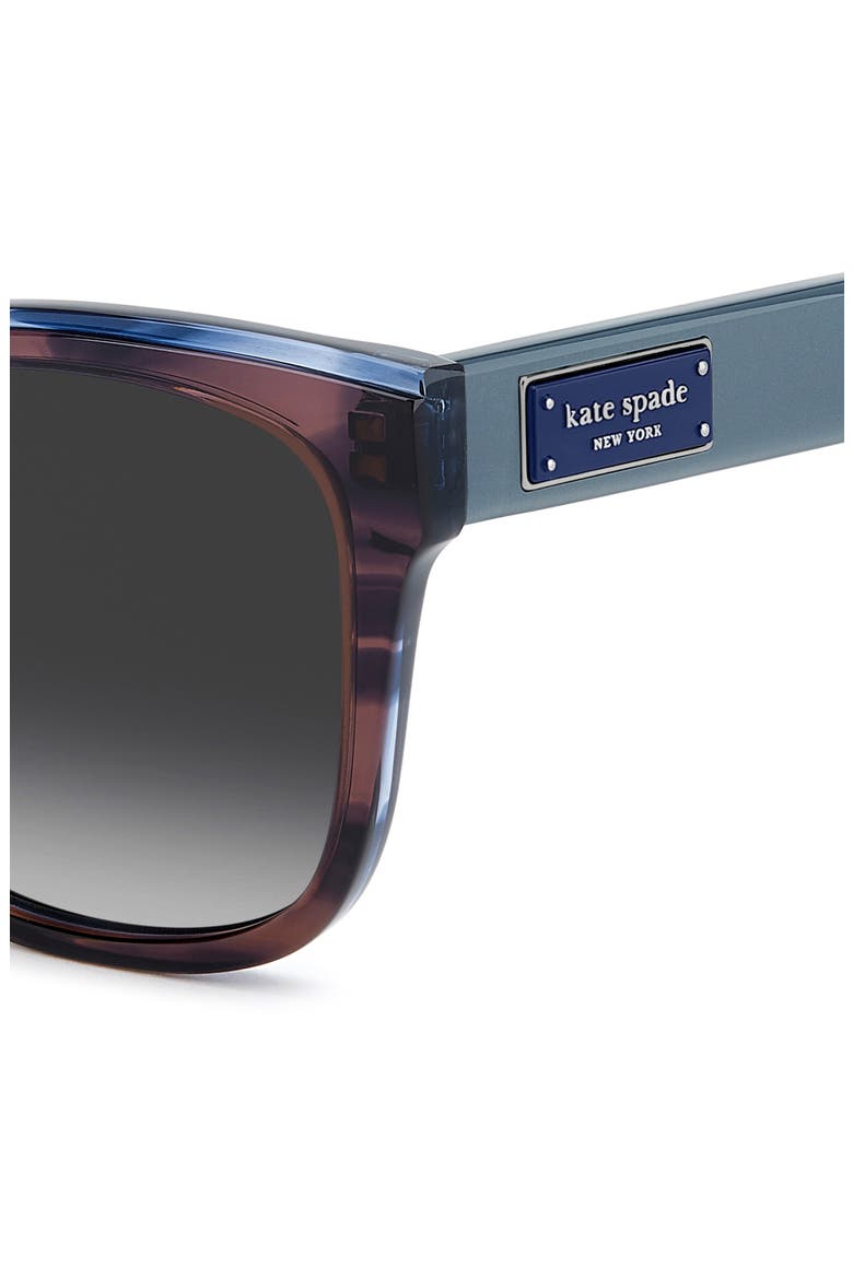 fatimah 55mm gradient polarized rectangular sunglasses, Alternate, color, BLUE RED STRIPED MULTI/ GREY