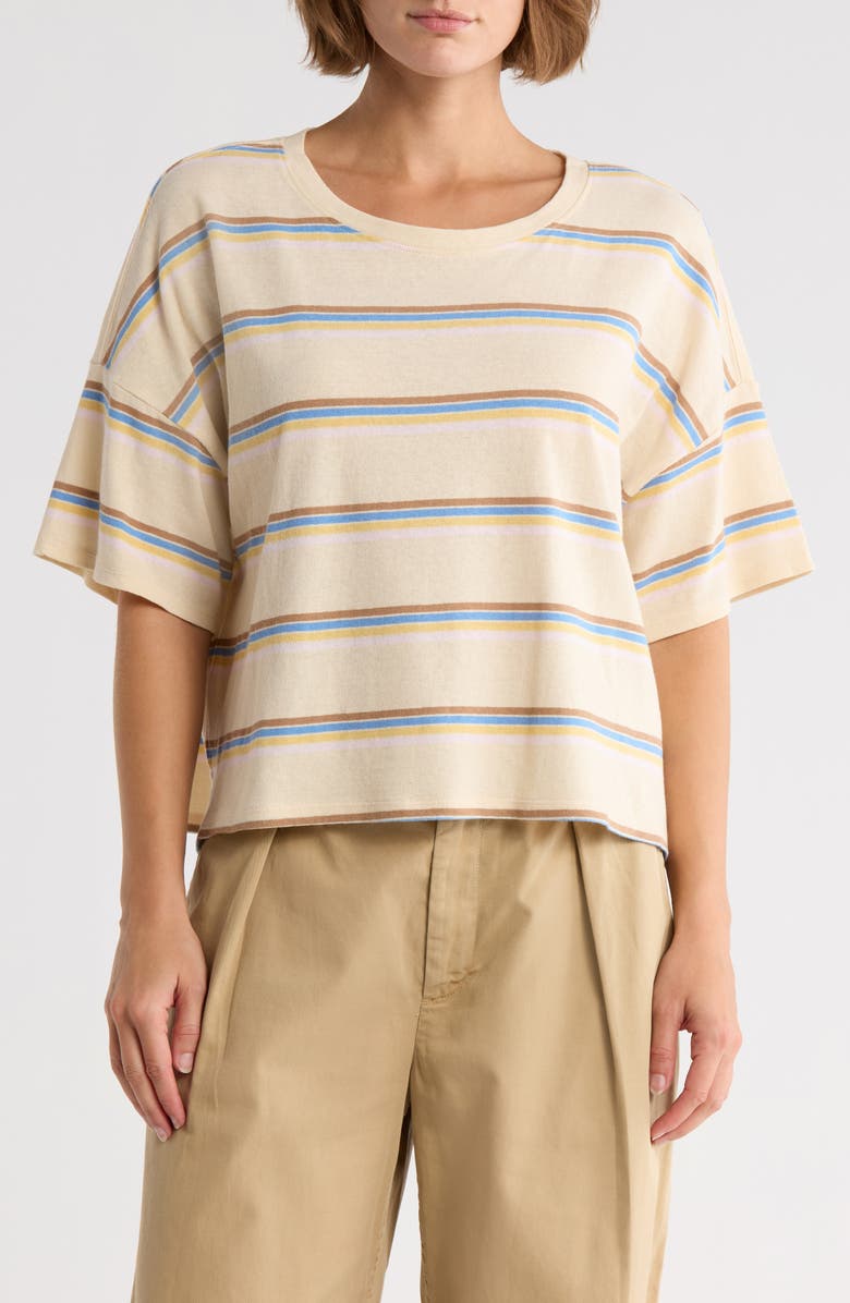 Lucky Brand Stripe Crewneck Oversize T-Shirt, Main, color, 