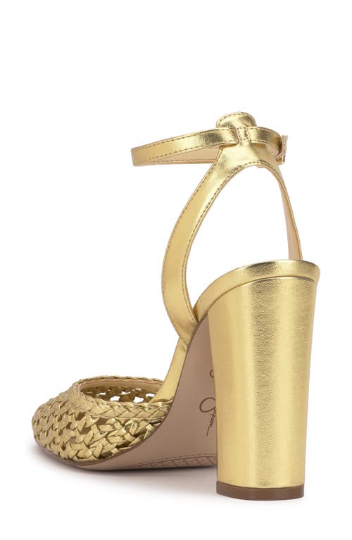 Jessica Simpson Nariro Ankle Strap Pump In Gold