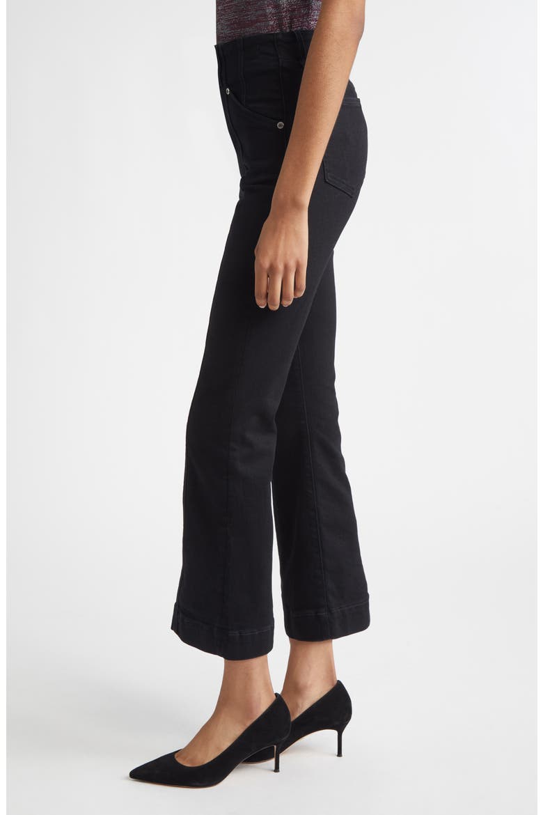 Carson Seamed High Waist Ankle Flare Jeans, Alternate, color, ONYX