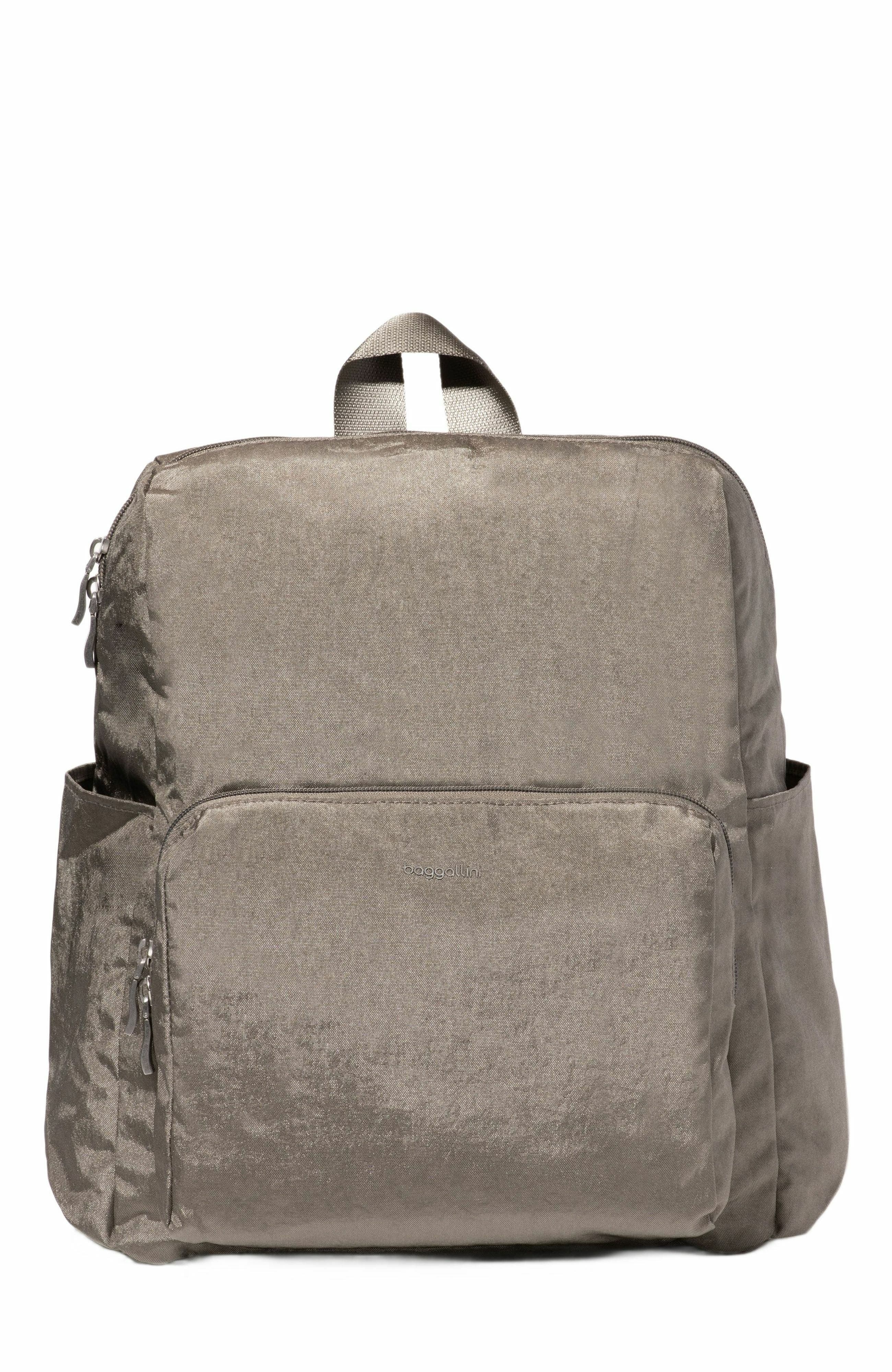 BAGGALLINI Carryall Packable Backpack, Main, color, Sterling Shimmer