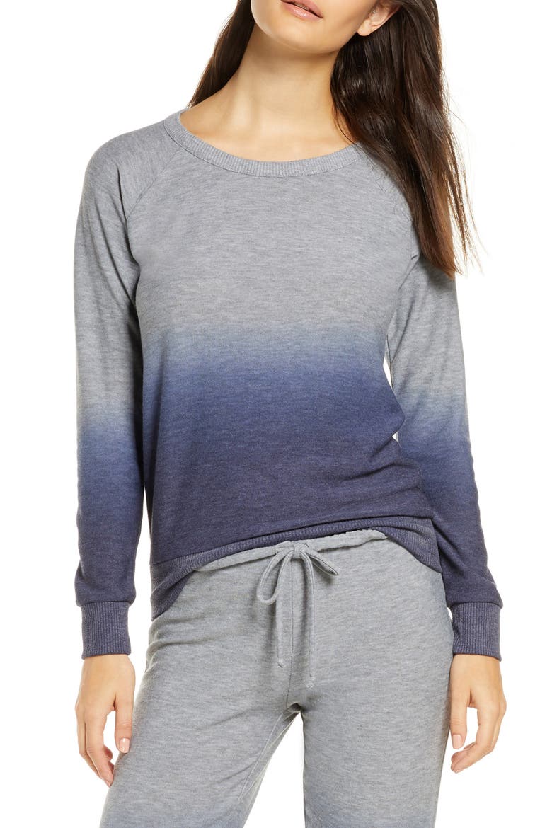 Ombré Cozy Pullover, Main, color, NAVY OMBRE