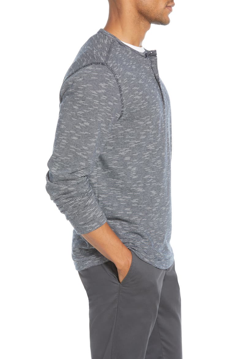 Slub Stripe Long Sleeve Henley, Alternate, color, NAVY IRIS WHITE STRIPE