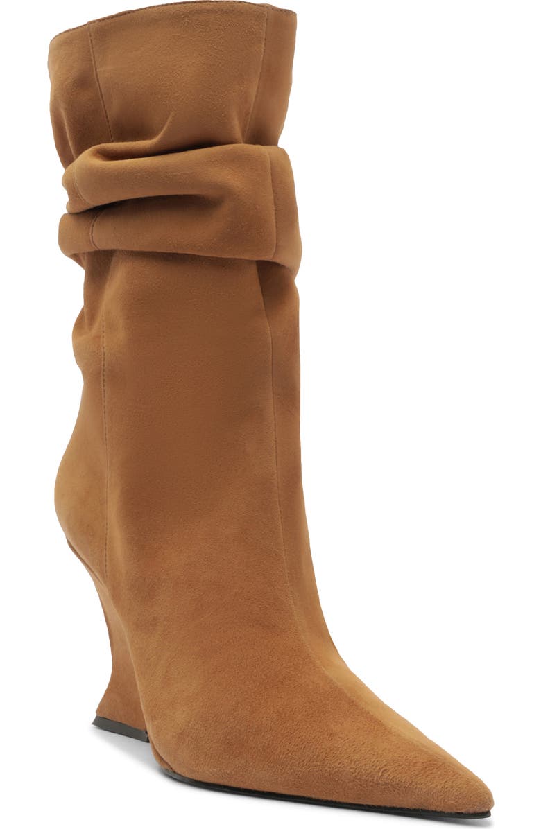 Schutz Siena Slouch Wedge Bootie, Main, color, Wood