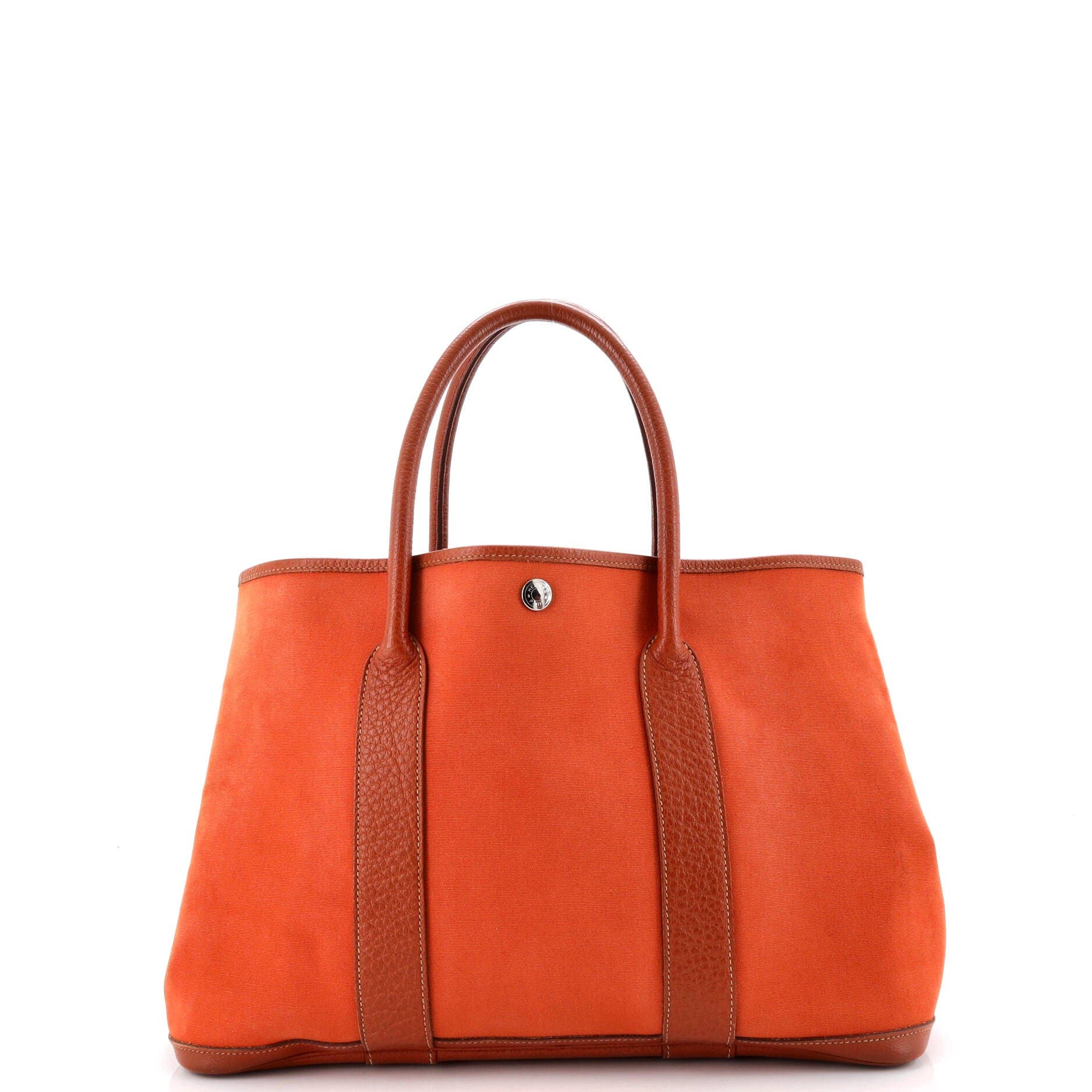 Pre-Owned Hermes Garden Party Tote Toile and Leather 36, Alternate, color, Potiron