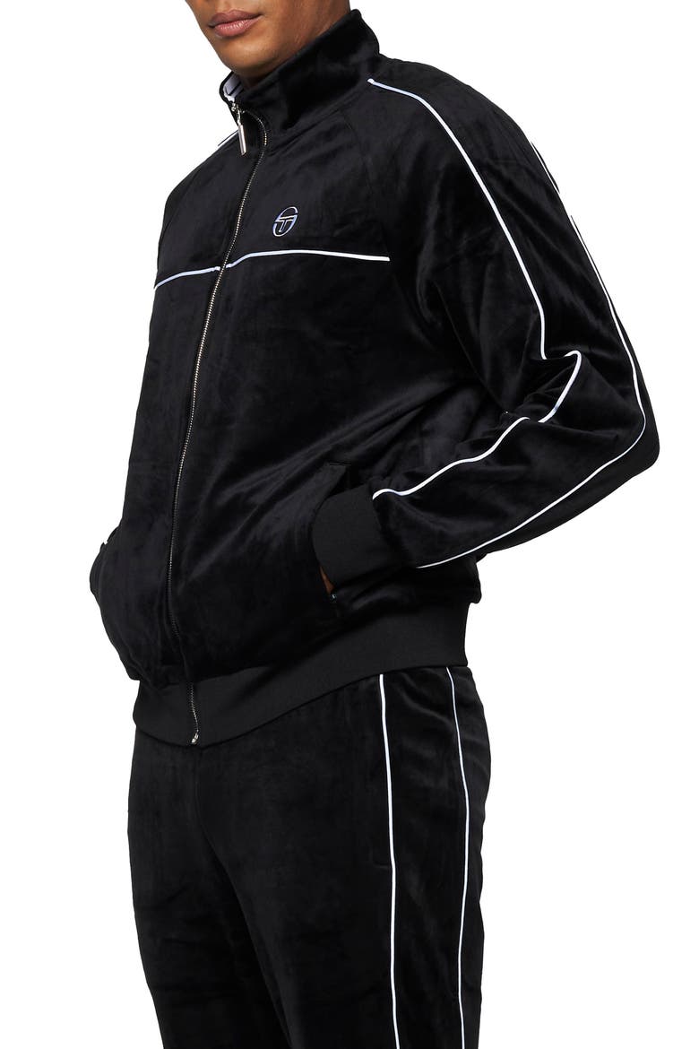 Lioni Velour Jacket, Alternate, color, BLACK BEAUTY