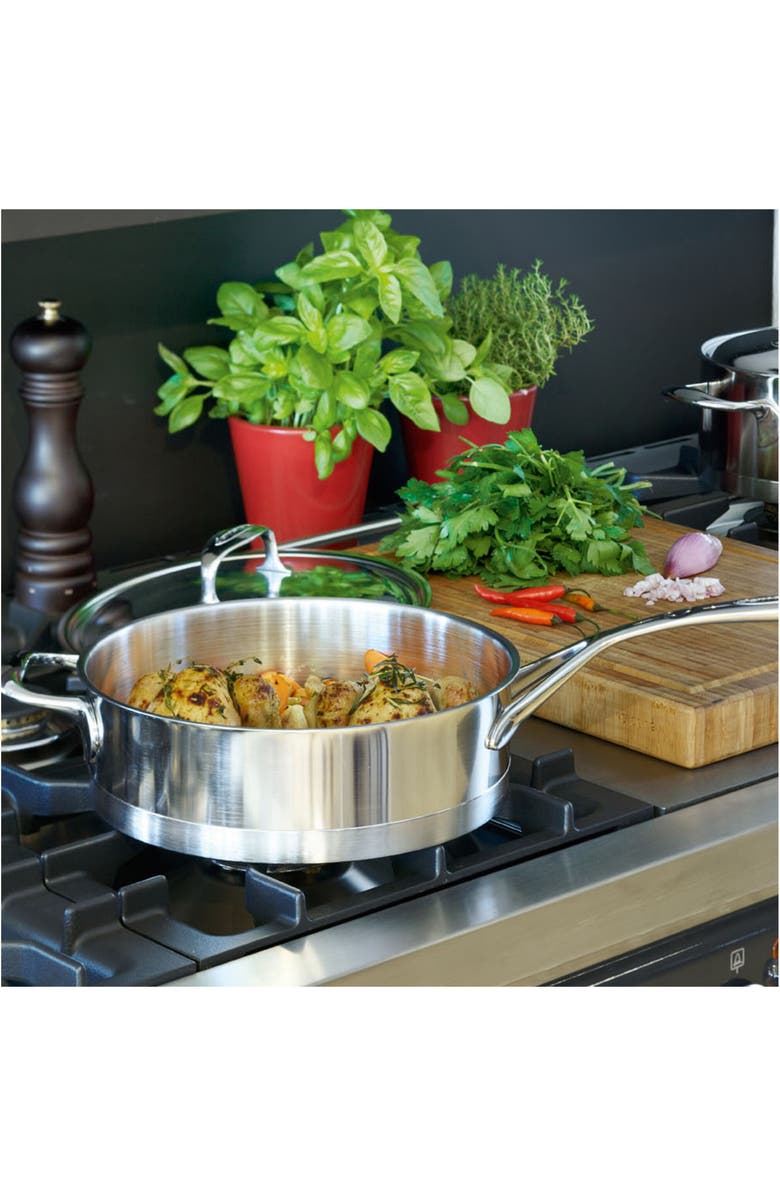 Demeyere Atlantis 3-Quart Stainless Steel Sauté Pan With Helper Handle & Lid, Alternate, color, Stainless Steel