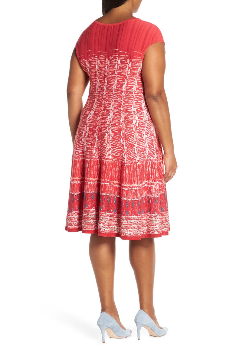 Garden Party Dress, Alternate, color, COSMO RED
