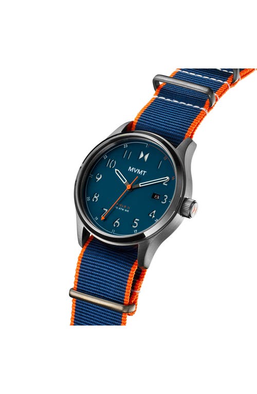 Mvmt Field Ii Nylon Strap Watch, 41mm In Blue
