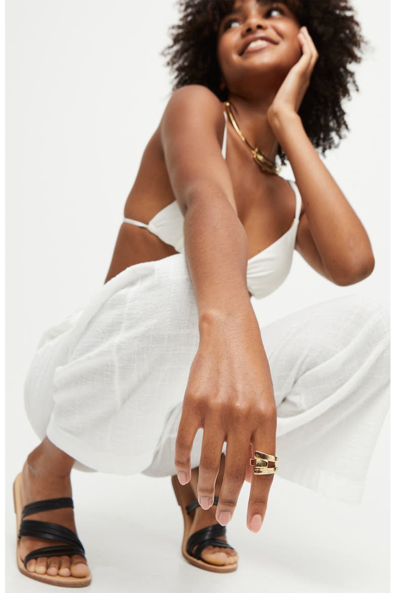18K Gold-Plated Ring, Alternate, color, Gold