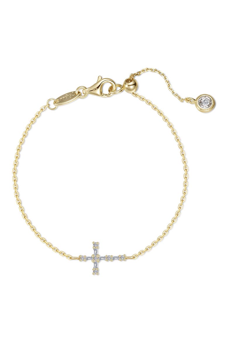 Eden Baguette Cross Bracelet, Main, color, GOLD