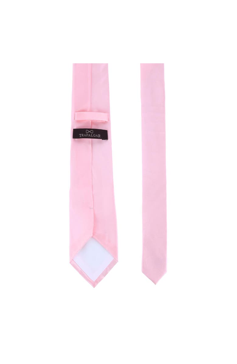 Trafalgar Sutton Big & Tall Solid Color Silk Necktie, Alternate, color, Pink