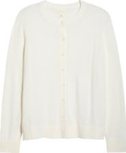 Caslon® Merino Wool Blend Crewneck Cardigan