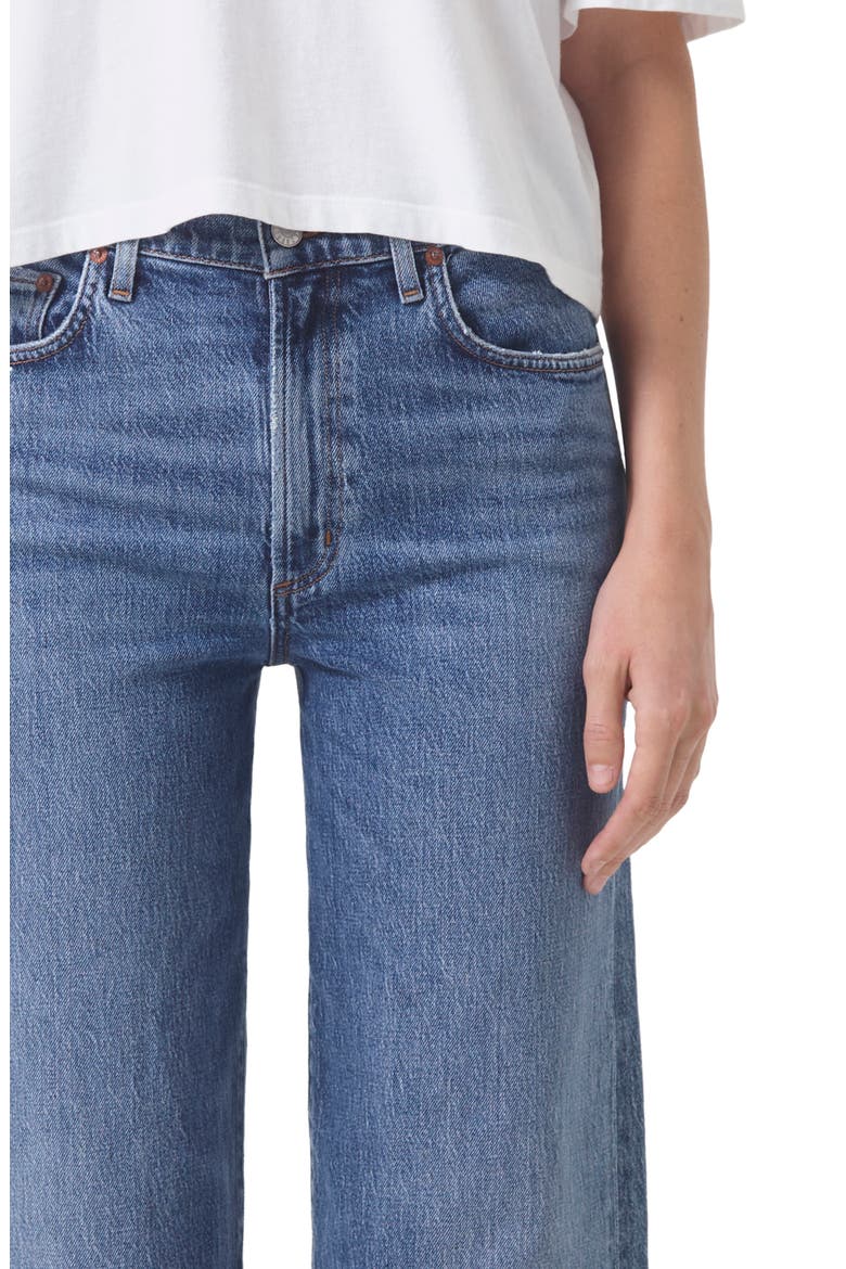 Harper High Waist Ankle Wide Leg Jeans, Alternate, color, MOOR