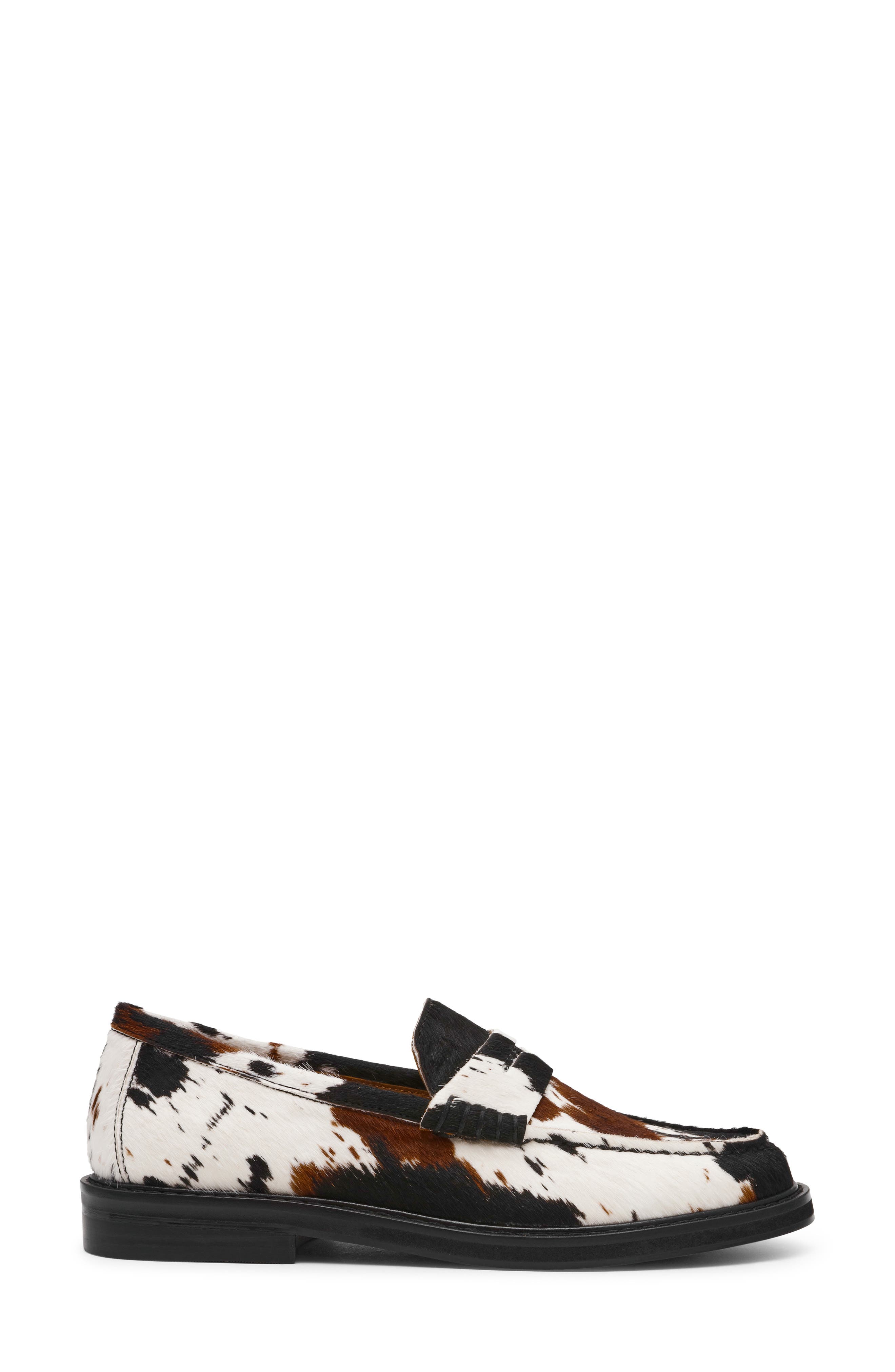 Steve Madden Madison Cow Print Genuine Calf Hair Loafer, Alternate, color, 