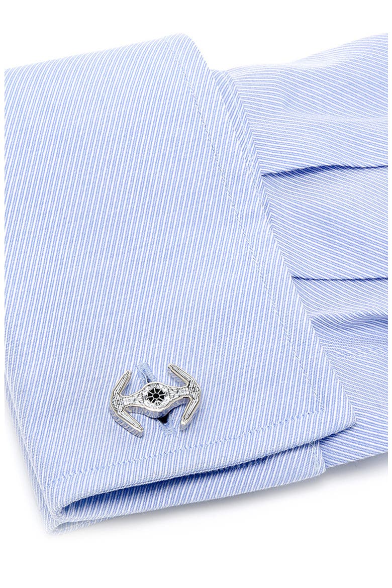Star Wars™ - TIE Fighter Blueprint Cuff Links, Alternate, color, BLACK