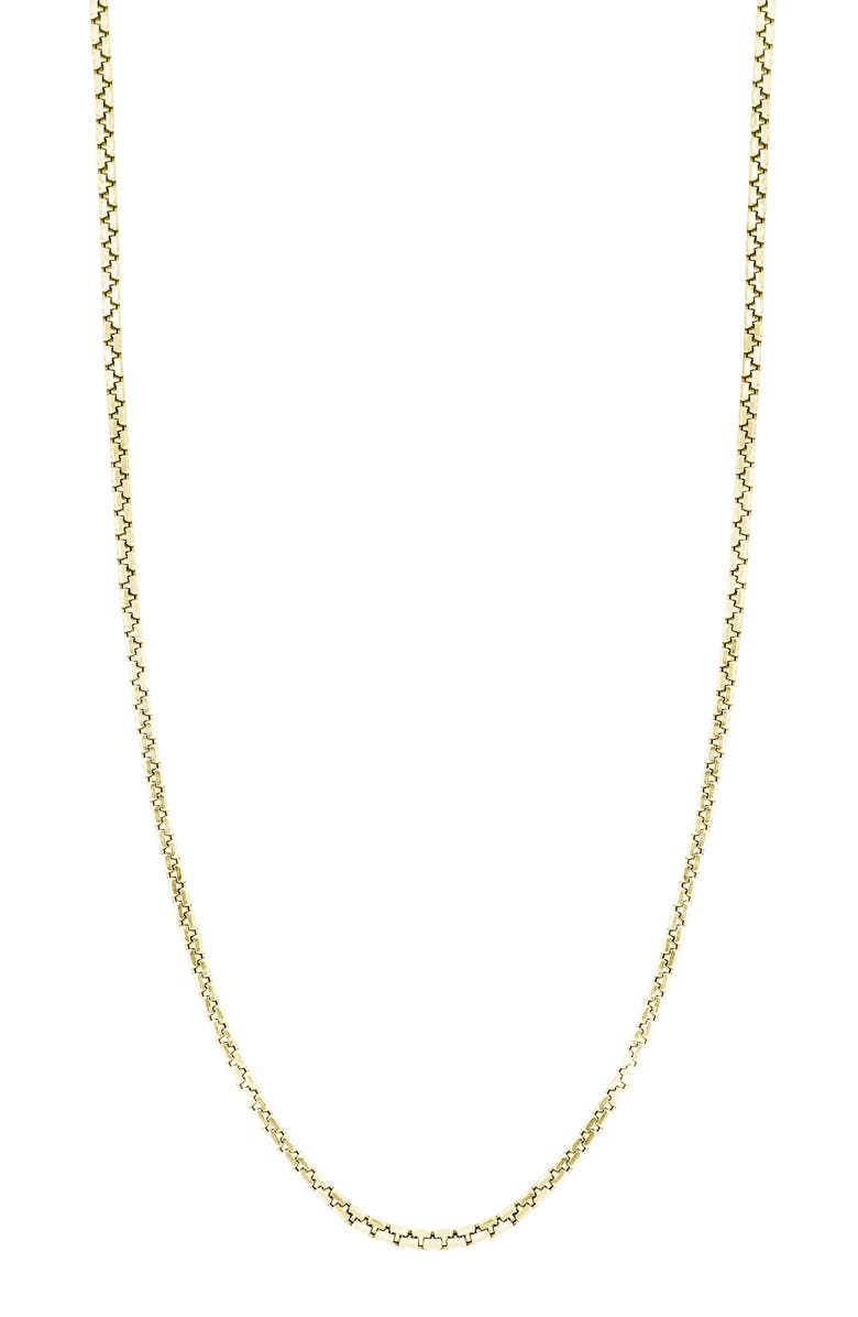 Bony Levy Men's 14K Gold Box Chain Necklace, Main, color, Yellow Gold