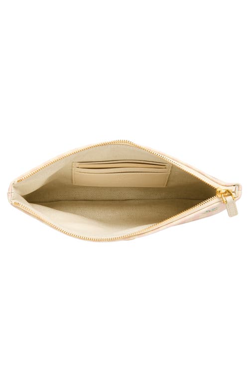 Valentino Garavani Medium Vlogo Signature Flat Leather Pouch Clutch In Multi
