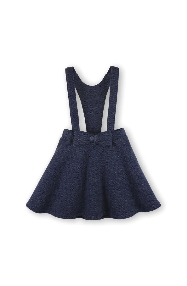 Hope & Henry Baby Girls' Fleece Bow Front Suspender Skirt, Infant, Alternate, color, 