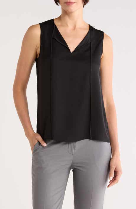 Theory Split Neck Silk Shell