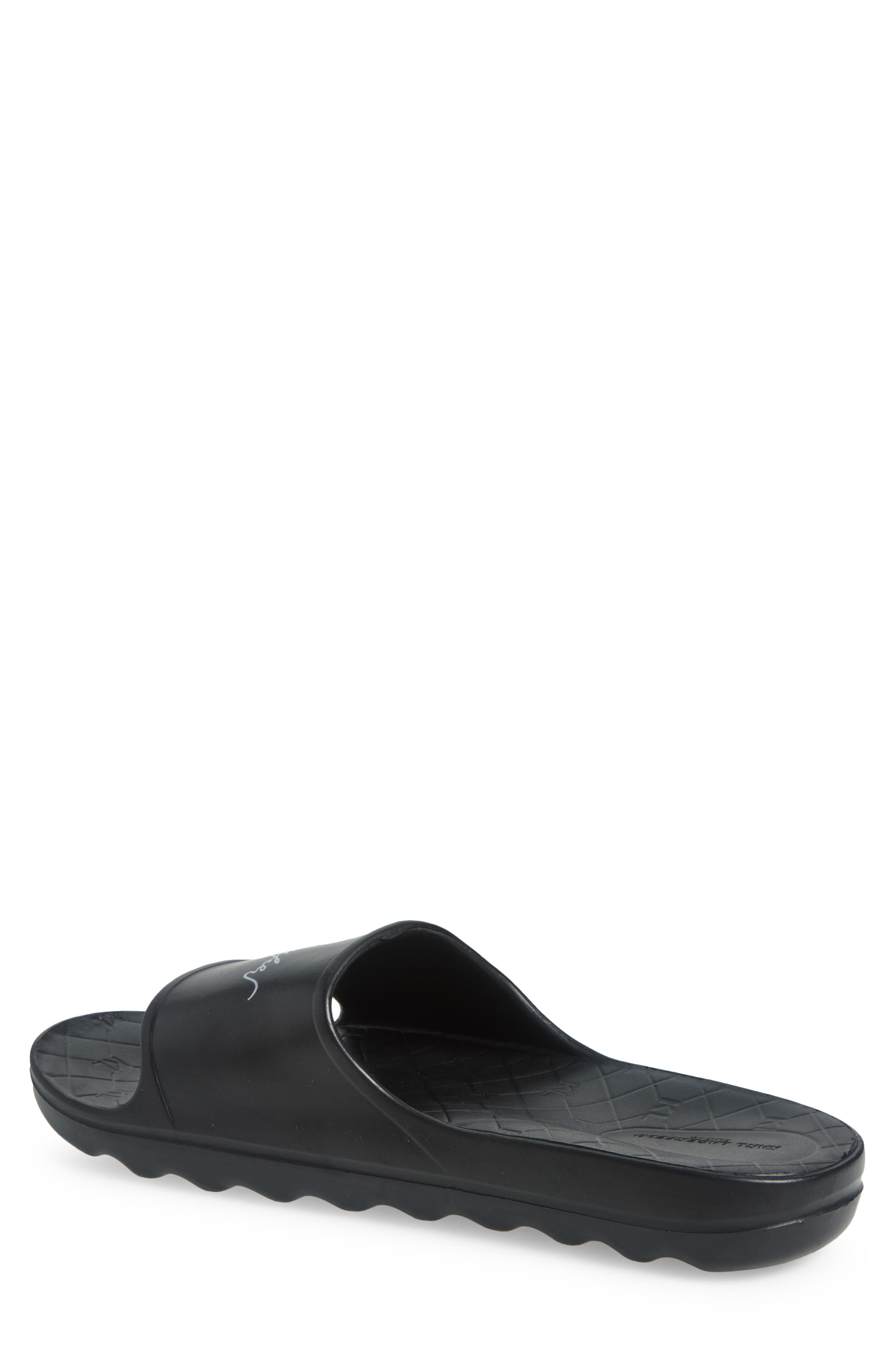 KARL LAGERFELD PARIS Signature Slide Sandal, Alternate, color, Black
