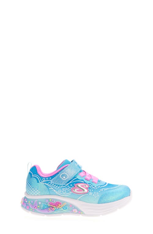 Skechers Kids' My Dreamers Lil Mermaid Light-up Sneaker In Blue/multi