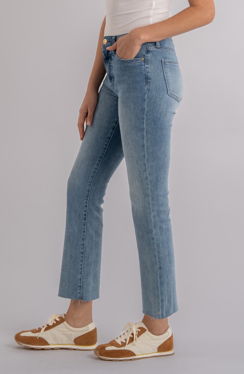 KUT from the Kloth Kelsey Fab Ab High Waist Kick Flare Jeans, Alternate, color, Achievement